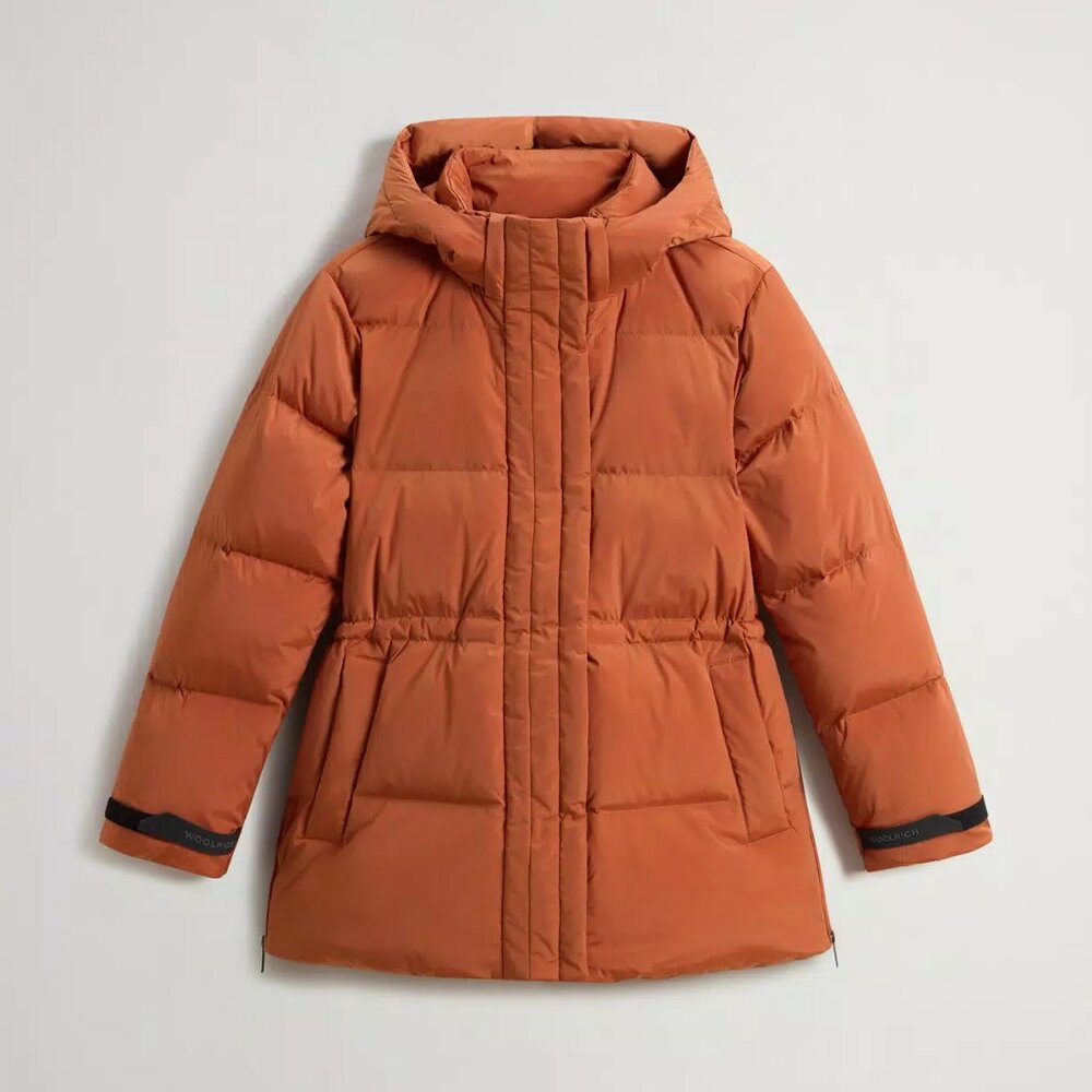 Woolrich Alsea Stretch Nylon Down Jacket with Removable Hood Size S